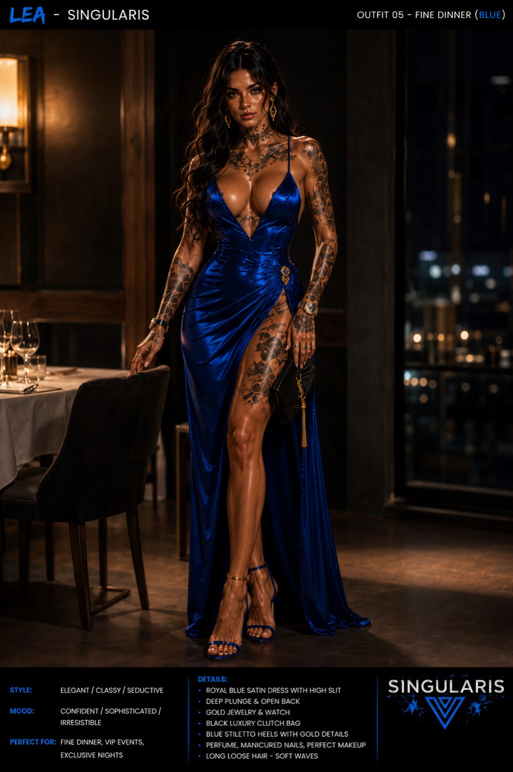 Leah — Fine Dinner — Blue